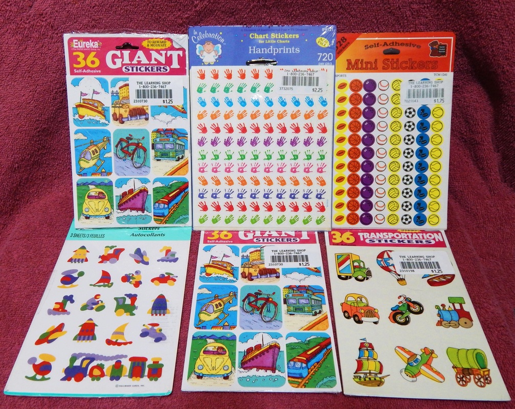 kids stickers hand prints charts Picture