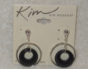 Kim Rogers Jet Loop Drop Earrings