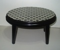 black wooden vintage footstool stepstool plant stand